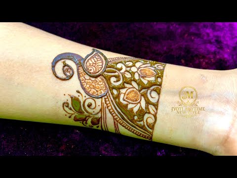 Easy Bridal mehndi designs for hands step by step | new peckock henna design | easy beautiful mehndi