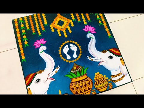 Dhanteras Special Rangoli || 💰Dhanteras Rangoli || 👣Diwali Rangoli