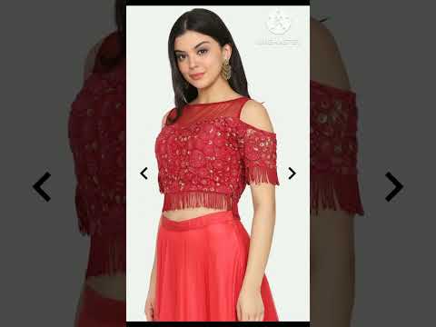 Ojjasvi beautiful ethnic party wear crop top #ajioethnicwears #designerblouse