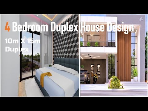 Modern 4 Bedroom Duplex House Design