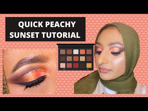 Peachy natasha denona SUNSET palette tutorial