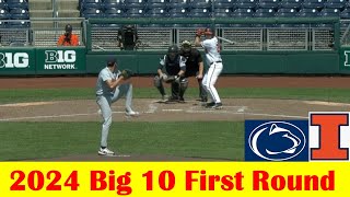 Penn State vs Illinois Baseball Highlights, 2024 Big 10 Tournament First Round