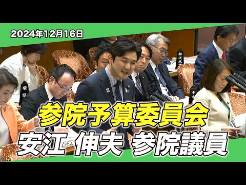 2024/12/16 参院予算委員会 安江伸夫参院議員