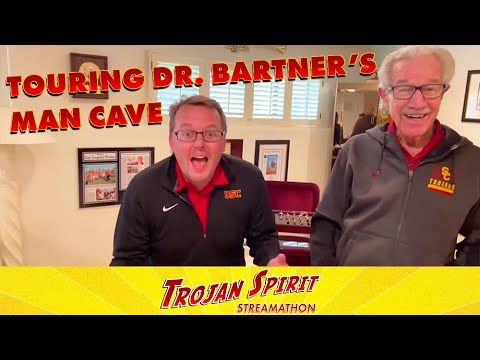 Dr. V Tours Dr. Bartner's Man Cave for the Trojan Spirit Streamathon