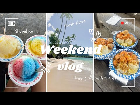 COLLEGE WEEKEND IN MY LIFE VLOG @ Hawaii Pacific University!! *beach days, shaved ice, shrimp truck*