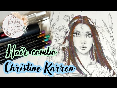 Easy hair combo- DERWENT CHROMAFLOW Christine karron wildflower folk