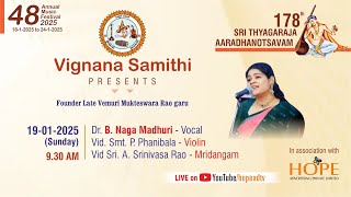 Vignana Samithi 48AMF-2025 |Day2| Vocal concert by Dr. B.Naga Madhuri || 19-1-25 from 9:30 AM