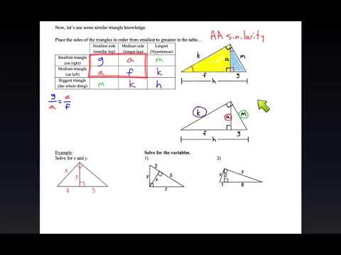 Geometry 8-1 Concept Guide: Geometric Means and Right Triangles