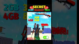 Secret M1887 + M1014 Headshot Trick | 2gb, 4gb, 6gb Ram Sensitivity Setting | #shorts #freefire