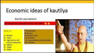 Economic ideas of kautilya | history of indian economic thought