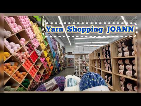 Yarn shopping at JOANN,dollar tree & hobby lobby #joannfabric #shopping haul #crochet #yarn