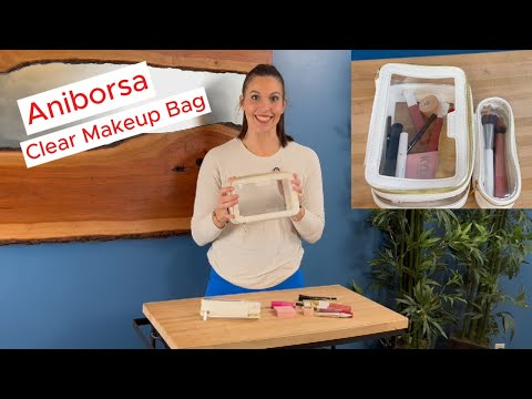 Aniborsa Clear Makeup Bags, waterproof and cute! #makeup #makeupstorage #travelaccessories