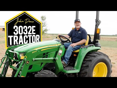 John Deere 3032E Overview and Walk Around of the Compact Utility Tractor and 300E Loader.