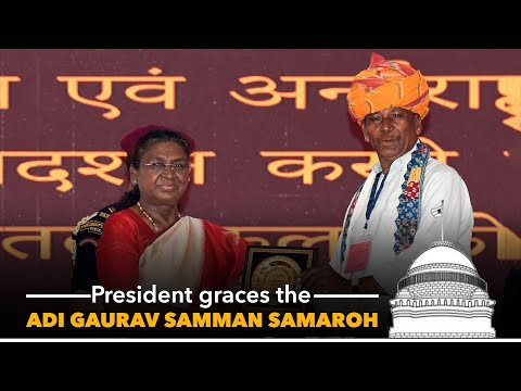 President Droupadi Murmu graces the Adi Gaurav Samman Samaroh at Mangarh Dham, Banswara