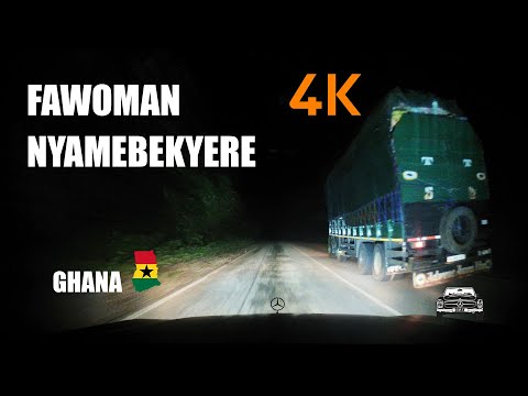 Fawoman To Nyamebekyere Night Drive Via Pokukrom on the Kumasi Sunyani Road 4K