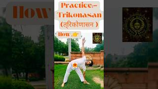 Practice trikonasan for svadhishthan chakra #yogainspiration #yogacommunity #yogaposes #yogapractice