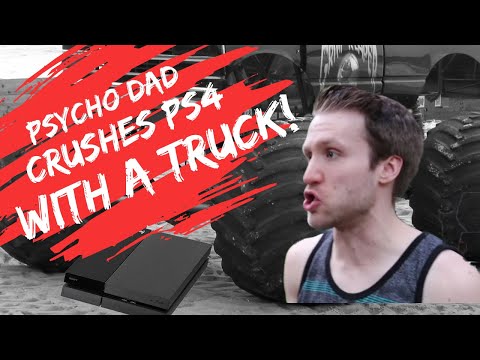 Psycho Dad CRUSHES PS4 with TRUCK! Fortnite