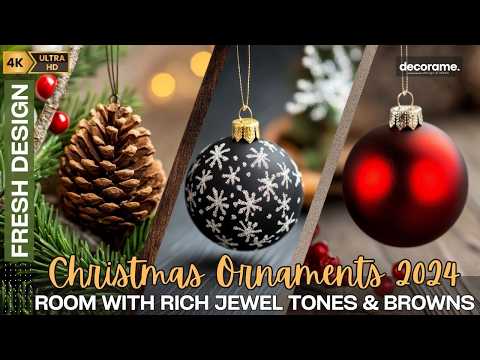 Bold & Elegant Christmas Ornaments 2024: Transform Every Room with Rich Jewel Tones & Browns