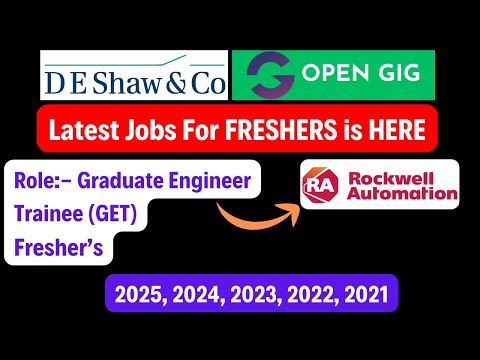 🚀 OpenGig, Rockwell Automation & D. E. Shaw Hiring Freshers | Off Campus Drive 2025