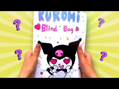 Blind bag paper 💜 Kuromi 🔮Relaxing ASMR Unboxing SANRIO Blind Bags! | satisfying opening blind bag