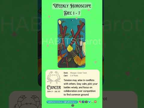 Cancer Weekly Horoscope | Dec 1-7 #horoscope #cancerhoroscope #astrology #watersignstarotreading