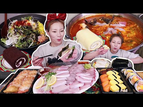 올해 크리스마스는 방어회&초밥파티!!!🎄241225 /Mukbang, eating show