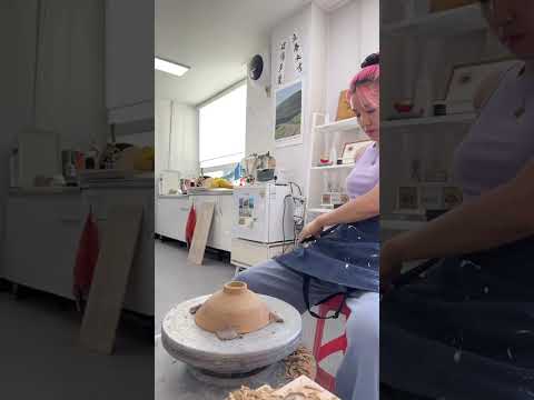 물레로 그릇 만들기 making a ceramic plate on the wheel