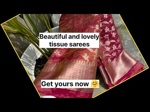 Tissue crushed sarees ❤️ Beautiful collection #sareesonlineshoppinglowprice #sareefashion