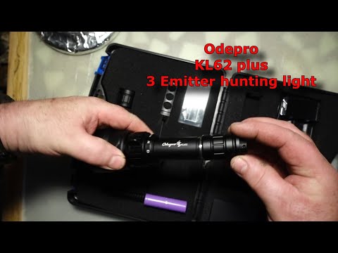 Odepro KL62 Plus, Three Emitter Hunting Flashlight White Green and IR Emitters