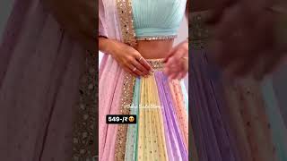 Multicolored Lehenga Choli l Wedding Outfit Ideas #shorts #lehenga #lenghasbanglore #youtubeshorts