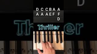 Easiest Thriller Piano Tutorial #shorts #pianotutorial #Piano