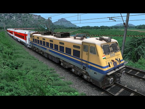 TRAIN HIGH SPEED CROSSING IN CURVE | BUMPY RAILROAD | Train Simulator | Railworks | RAILWAY RITAM