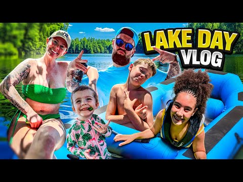 Surprising Kids with Lake Trip! Boat Rental, Exploring, Tubing (Family Vlog)