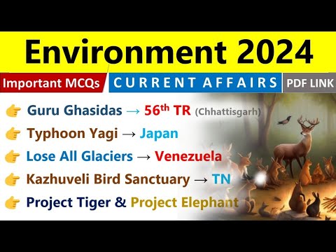 Environment 2024 Current Affairs | Environment & Ecology 2024 | Current Affairs 2024 By Indologus |