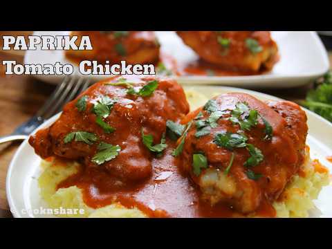 The Best Paprika Tomato Chicken Ever Made - One Pan