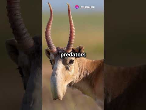 Incredible Saiga Antelope!#youtubeshorts #facts #animals #wildlife #nature #antilope #learning #know