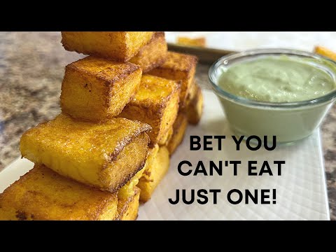 These Chunky Polenta Fries Are Crazy Good With a Creamy Cilantro Lime Sauce!