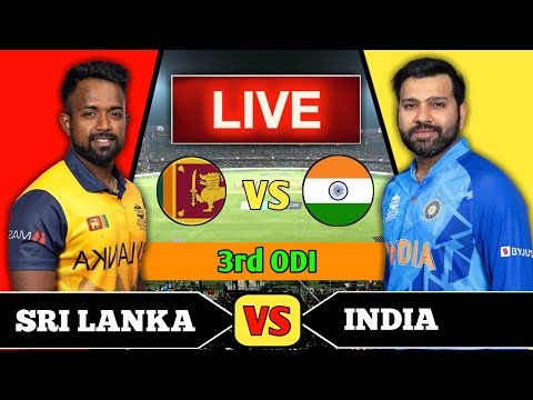 🔴 Live: IND vs SL - 3rd ODI Match | India vs Sri Lanka Live Match Today #indvssl #cricket