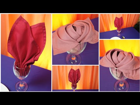 2 GREAT DESIGN NAPKIN FOLDING #tablenapkinfolding