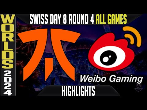 FNC vs WBG Highlights ALL GAMES | LoL Worlds 2024 Swiss Stage Day 8 Round 4 | Fnatic vs Weibo Gaming