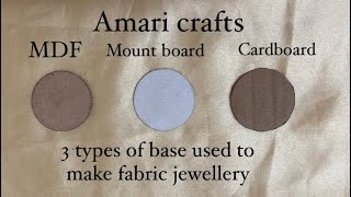 Which base to use for making fabric jewellery? Learn to make fabric jewellery | Classes | Episode 2