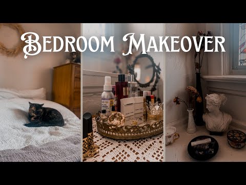 Romantic Academia Bedroom Makeover | light academia, vintage, Parisian inspired bedroom