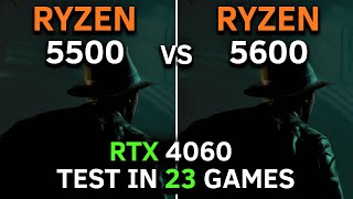 Ryzen 5 5500 vs Ryzen 5 5600 | RTX 4060 8GB | Test in 23 Games at 1080p | Big Difference? | 2025