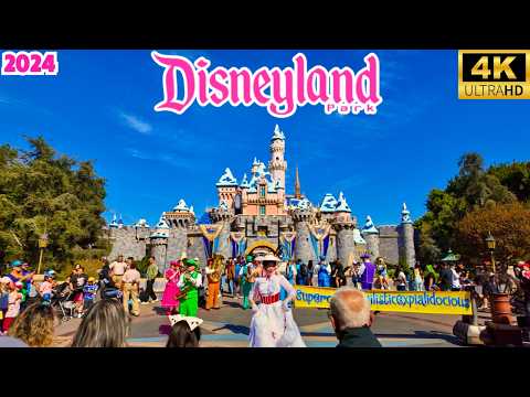 Disneyland Full Park Walkthrough-Construction, Characters, and Crowds! October 2024 [4K]