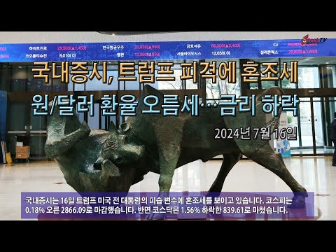 국내증시, 트럼프 변수에 혼조세. 원/달러 환율 오름세…금리 하락