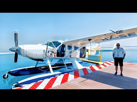 Saudi Arabia's Seaplane Flight to Red Sea's Island Resort from Airport (4K Travel Vlog)