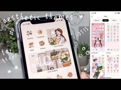 iOS15 *Aesthetic Home Screen for free! 🌷✨ aesthetic phone | iPone 11