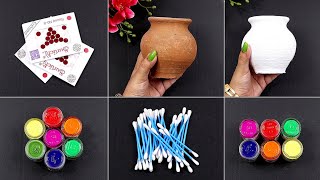 Easy pot painting idea - home decor idea - diy pot painting - Easy terracotta pot painting