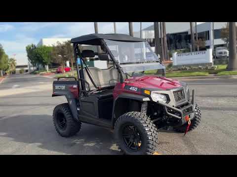 New 2024 HISUN Sector 450 in HISUN Red 4WD Side By Side UTV For Sale In Corona, CA