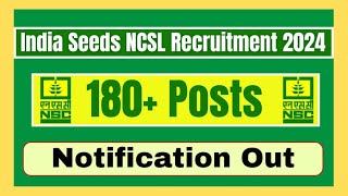 National Seed Corporation Recruitment 2024 | 188 Vacancies for DGM, AM, MT, and Trainee Posts